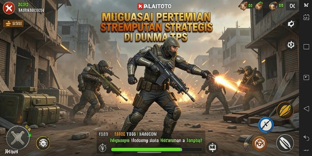 Screenshot utama BALAITOTO menampilkan aksi pertempuran yang mendebarkan.