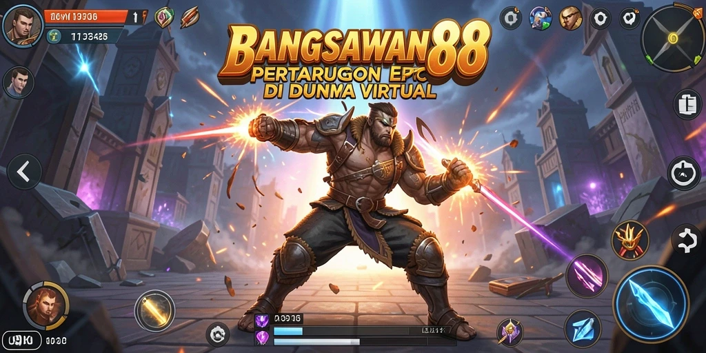 Tampilan gameplay BANGSAWAN88 dengan pertarungan yang seru.