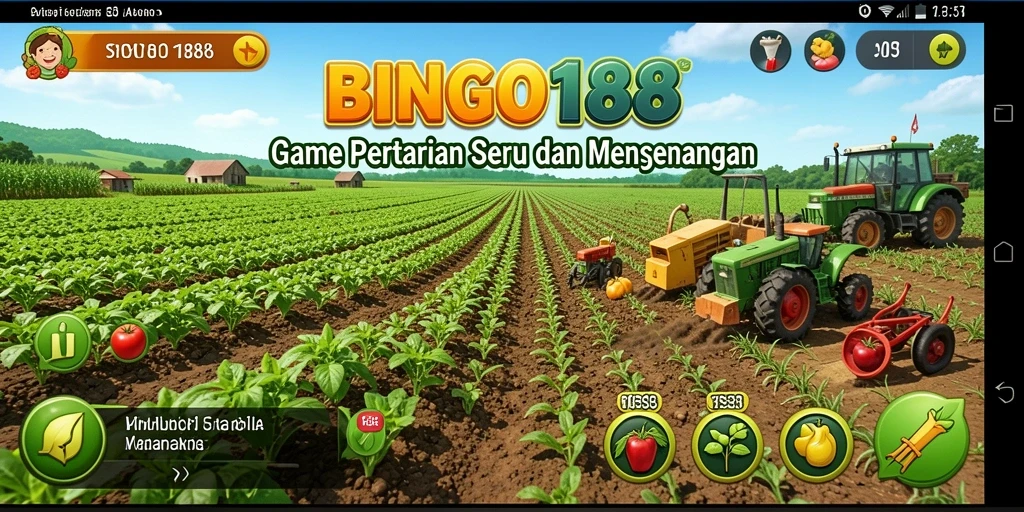 Screenshot BINGO188 menampilkan gameplay pertanian yang menarik dan interaktif.
