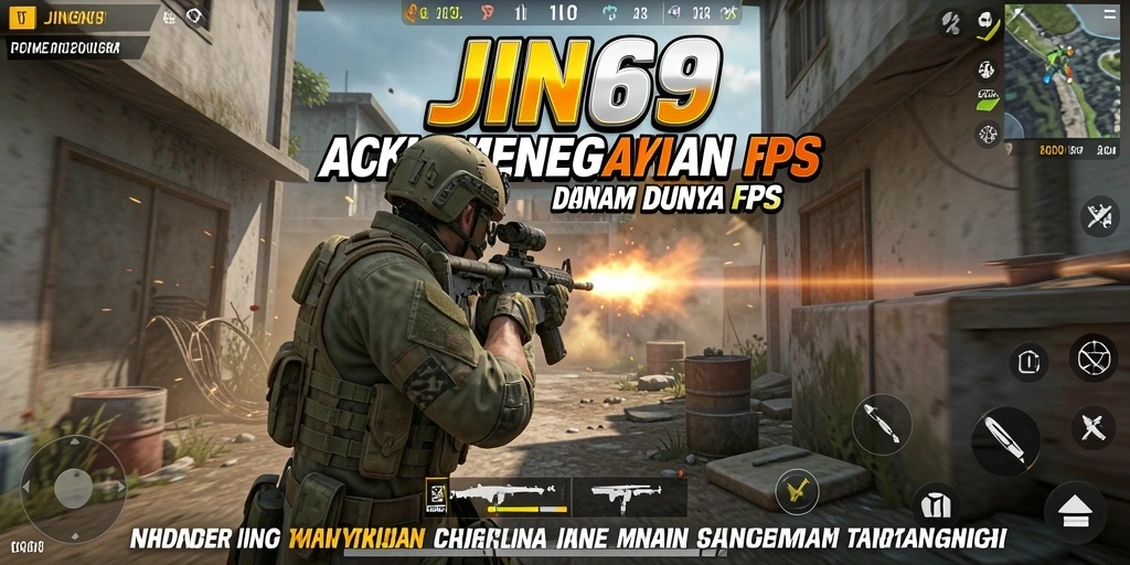 Screenshot menampilkan momen seru dalam gameplay JIN69 dengan aksi FPS yang mendebarkan.