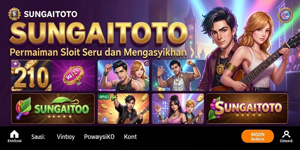 Tangkapan layar gameplay SUNGAITOTO menampilkan pengganda dan simbol menarik.