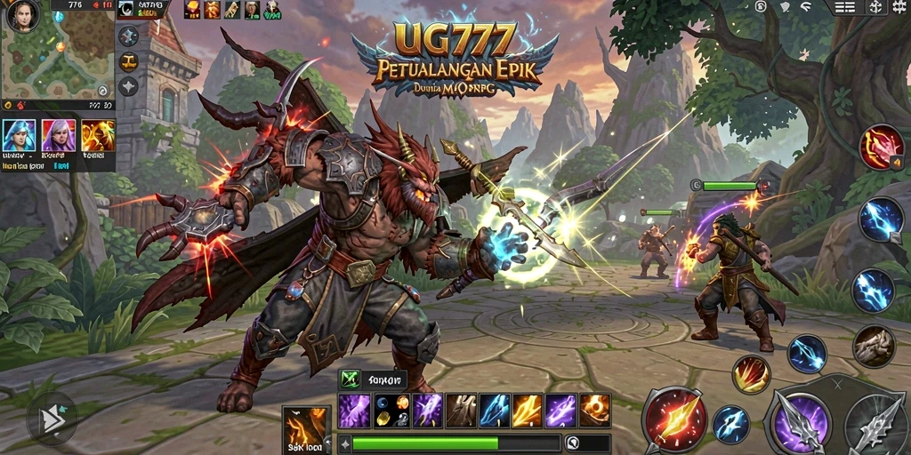 Tampilan gameplay UG777 yang menarik dalam dunia MMORPG.