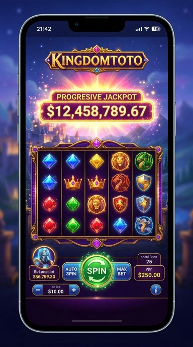 Screenshot tampilan utama aplikasi kingdomtoto.